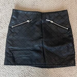 Black H & M Pleather mini skirt